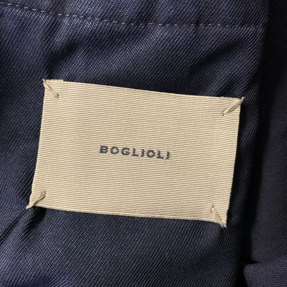 BOGLIOLI Chest Size 40 Navy Wool Notch Lapel Sport Coat
